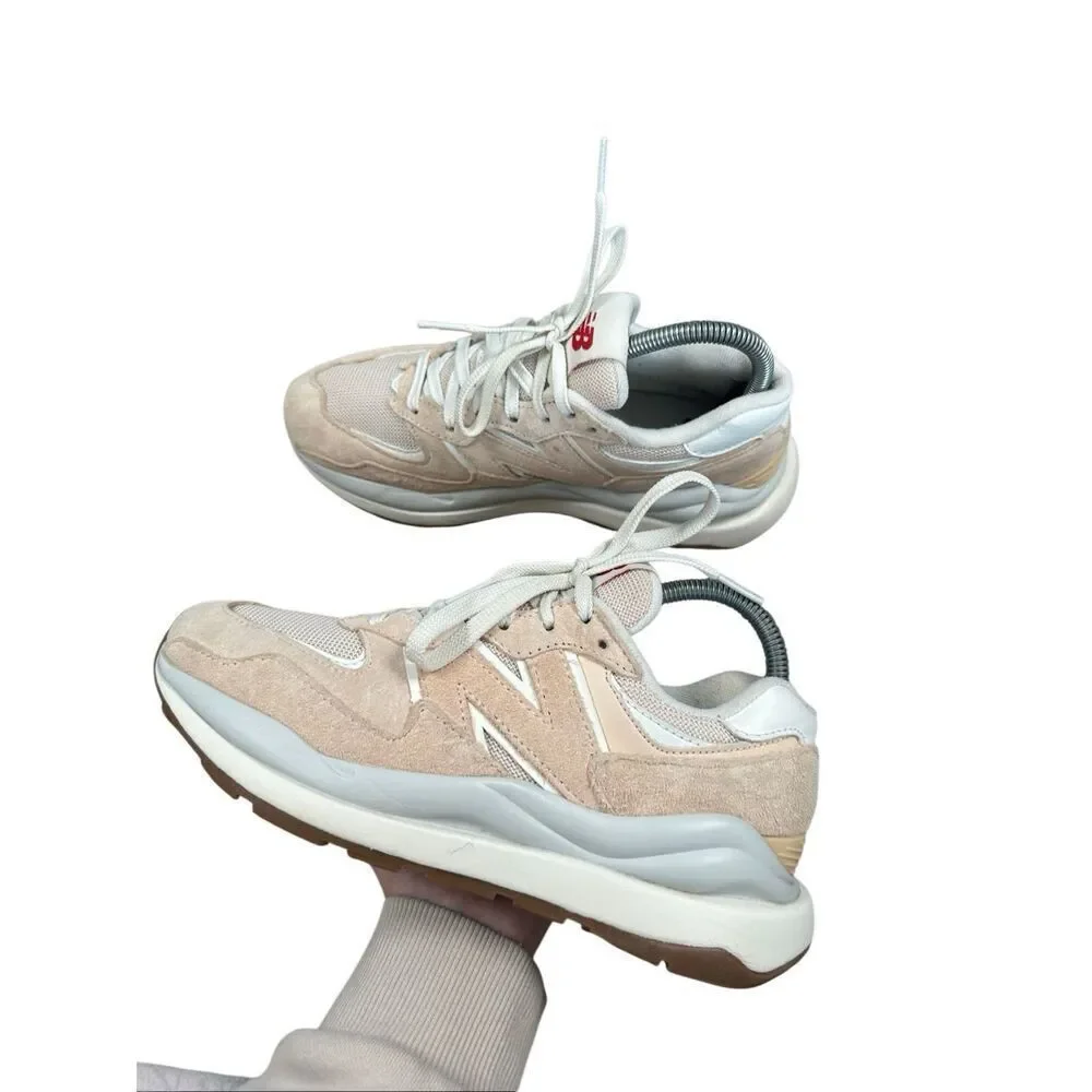 New Balance 57/40 Women's 7.5 'Vintage Rose' Beige Pink Chunky Sneakers Suede